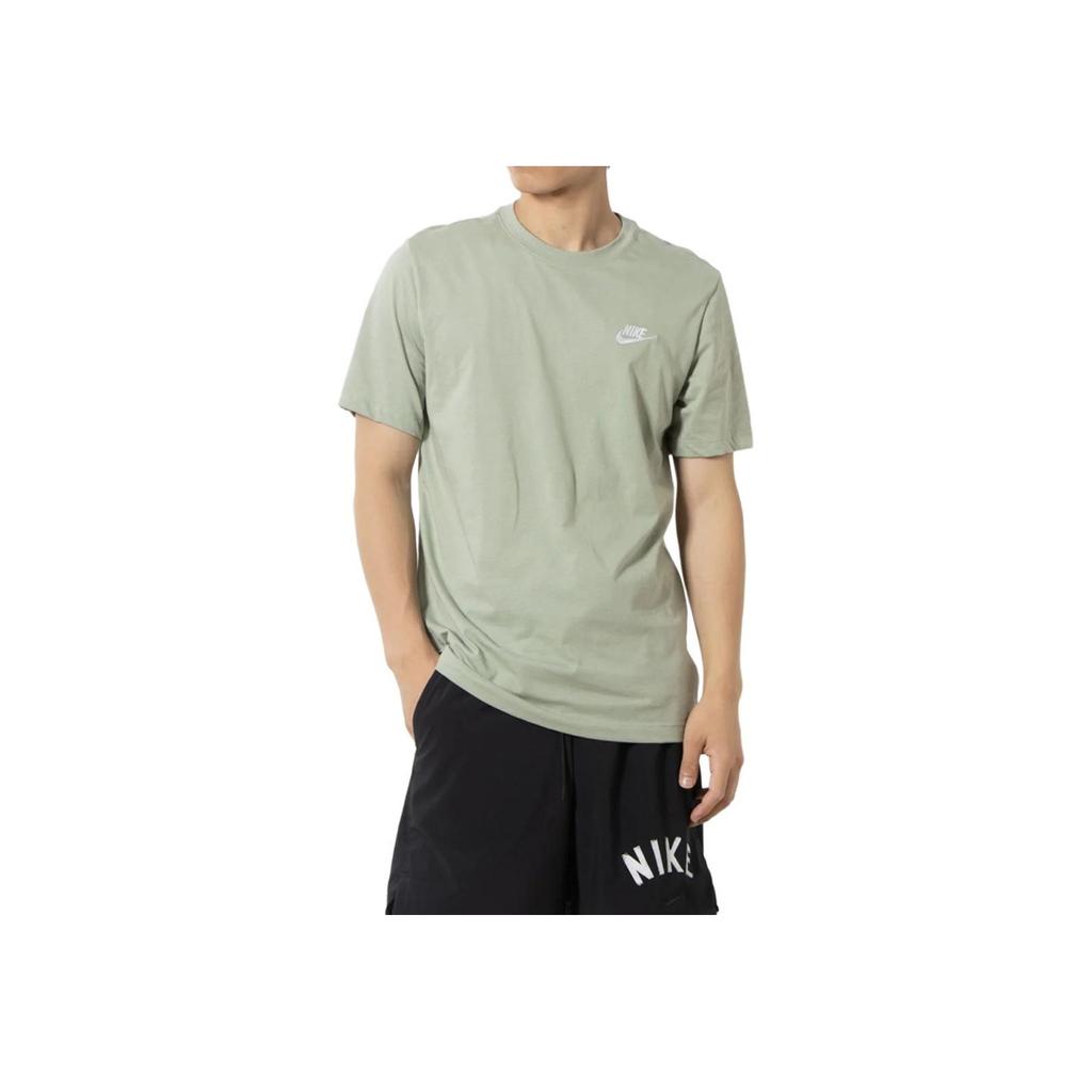Nike Solid Soft Comfortable Casual Short Sleeve T-Shirt Men Tops Grass-Green AR4999-371