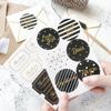 10 Sheets Adhesive Baking Seal Sticker for Christmas Party Favor Gift Bag Candy Box Decor Simple Blessing Words Gilding Sticker