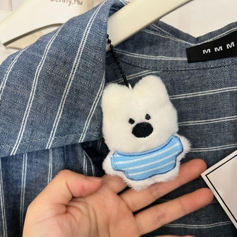 

Stuffed Plush Dolls White Puppy Plush Pendant Plush Toy Hanging Accessory Style A