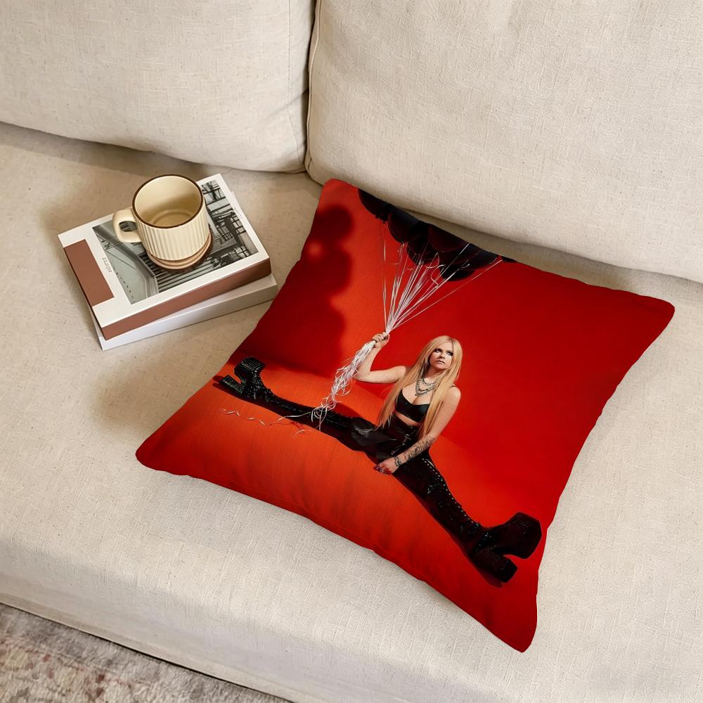 A-Avril Lavigne Cushion Cover Fabric Soft Furnishing,Pillowcase, Cushion Cover, Sofa Pillow, Home Decoration