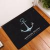 1Pc White Anchor & Navy Blue Nautical Washable Door Mat Non Slip Entrance Floor Carpet Easy To Clean Hallway Bath Kitchen Rug
