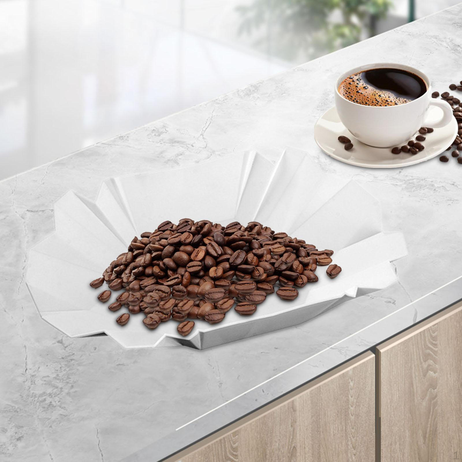 

Тарелка для образцов кофейных зерен, поднос для сервировки закусок и печенья, небольшой витрина для чая, 8,50x5,12x1,57 дюйма белый