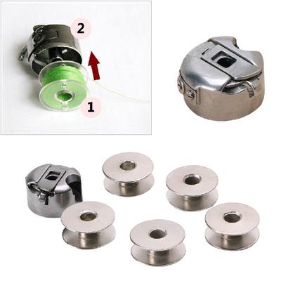 6Pcs 5 Bobbin + 1 Bobbin Case Set Industrial Sewing Machine