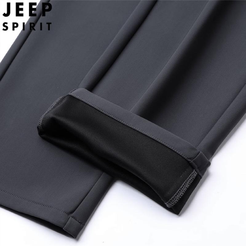 JEEP SPIRIT Men's High-Elastic Straight Casual Pants