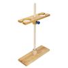 2 Hole Wood 2 Hole Funnel Rack 2 Hole Separatory Funnel Holder Funnel Stand  Lab Analysis