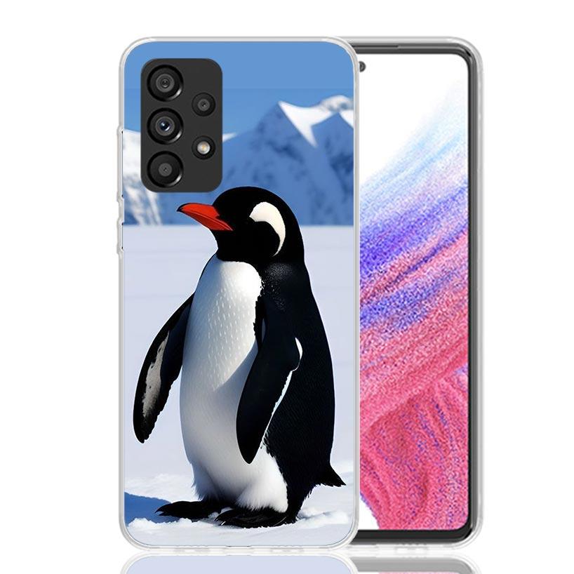Penguins Love At The North Pole Phone Case For Samsung Galaxy A17 A16 A14 A15 A13 A57 A56 A54 A55 A53 A37 A36 A34 A35 A33 A26 A2