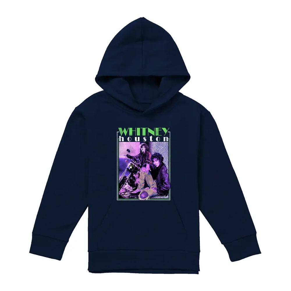 Whitney Houston Childrens/Kids Motorbike Pullover Hoodie