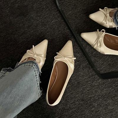 Inner Height Increase Night Shoes Autumn and Winter New Pointed Satin Skirt Gentle Single Shoes Versatile Fashion Women's Shoes