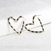 European And Trendy American Style Creative Heart Hoop Earrings Alloy Material