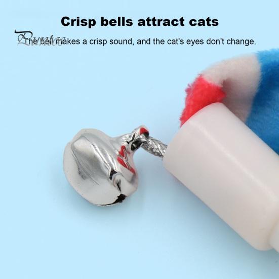 Interactive Cat Stick Toy Playing Teaser Wand with Crisp Bells Scratch-Resistant Bite-Resistant Cute Cartoon Relieve Boredom Soft Cat Tease Stick