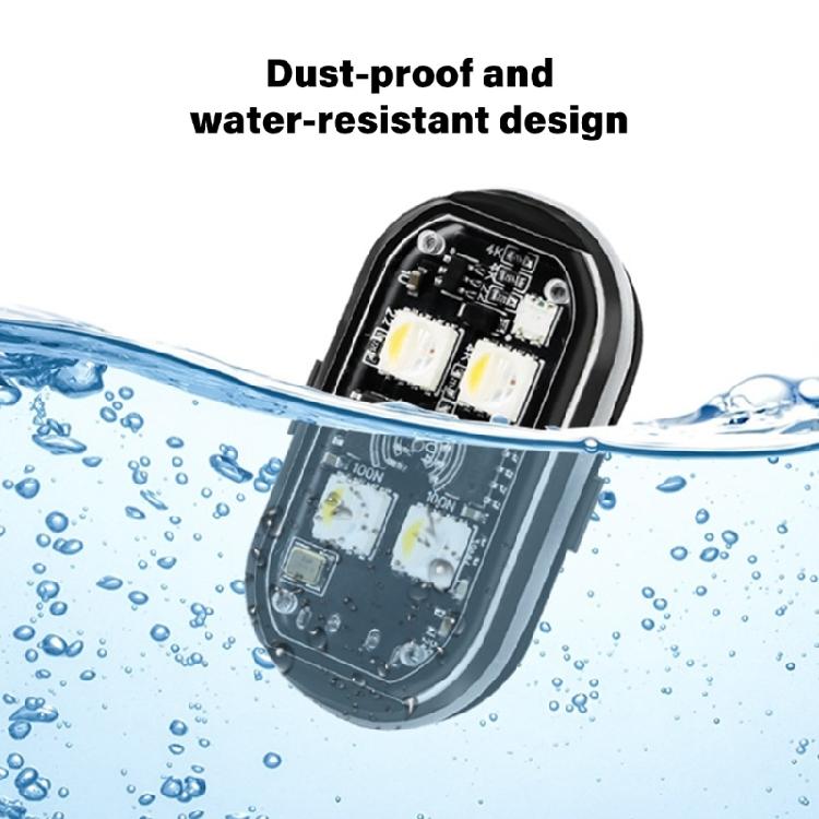 1/2/4/6/8pcs LED Emergency Warning Lights with Remote Control 8 Color Wireless LED Strobe Light USB Charging Waterproof