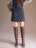 Plaid High-Waist A-line Skirt: Winter 2025 Petite Fashion