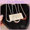 Geometric Zircon Pendant Necklace For Women With Elegant Lock Chain Fashion Jewelry