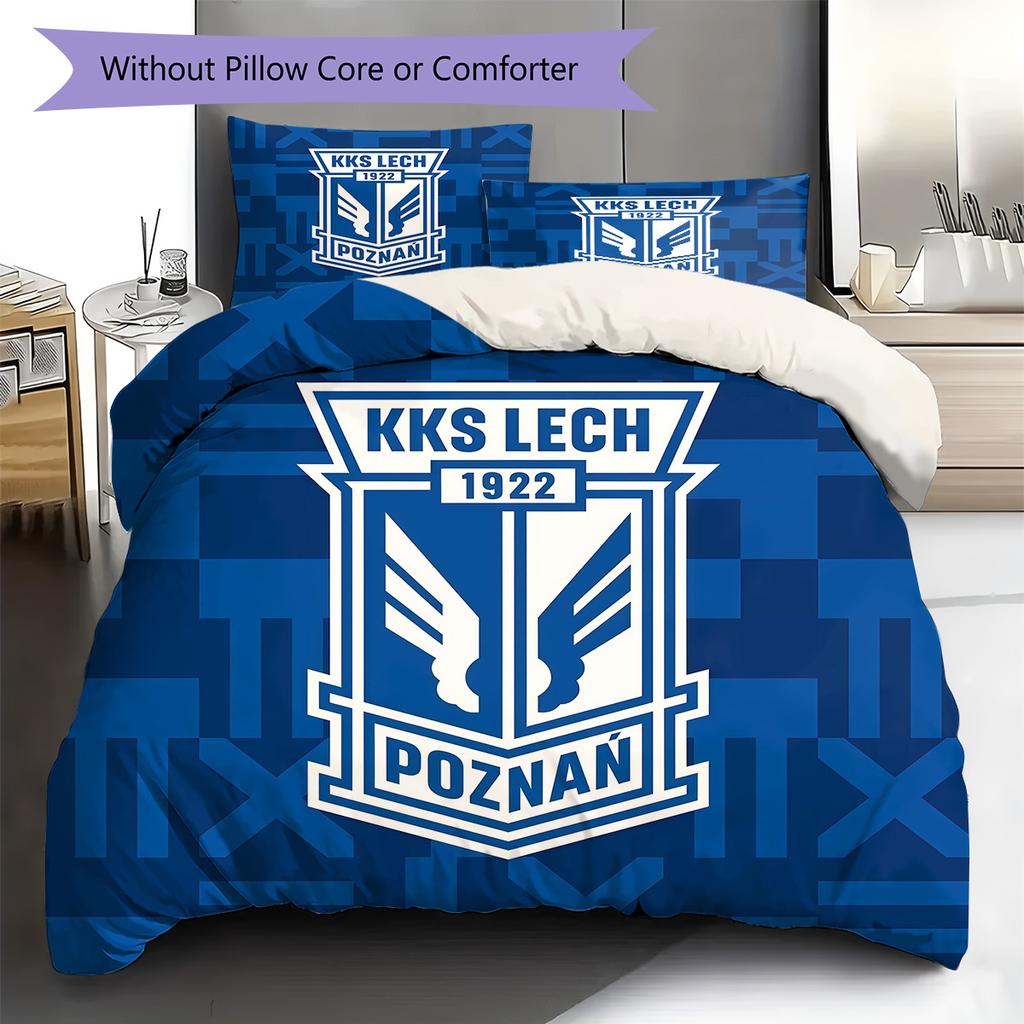 Set Biancheria da Letto con Fantasia Lech Poznań Copripiumino Federa Decorazione per la Casa Regalo (1 * copripiumino + 2 * federa, senza nucleo)