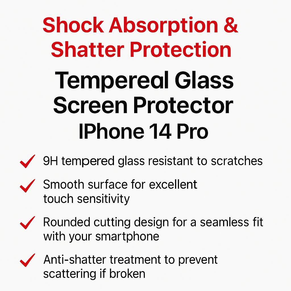 iPhone 14 Pro Tempered Glass Screen Protector