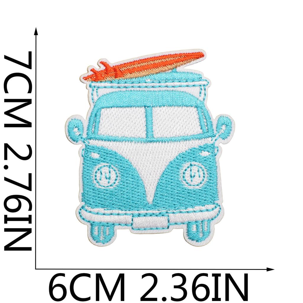 Leisure Vacation Embroidery Cloth Sticker Beach Surf Patch Sticker Bag Decoration Wave Beach Car Computer Embroidery Chapter Boy
