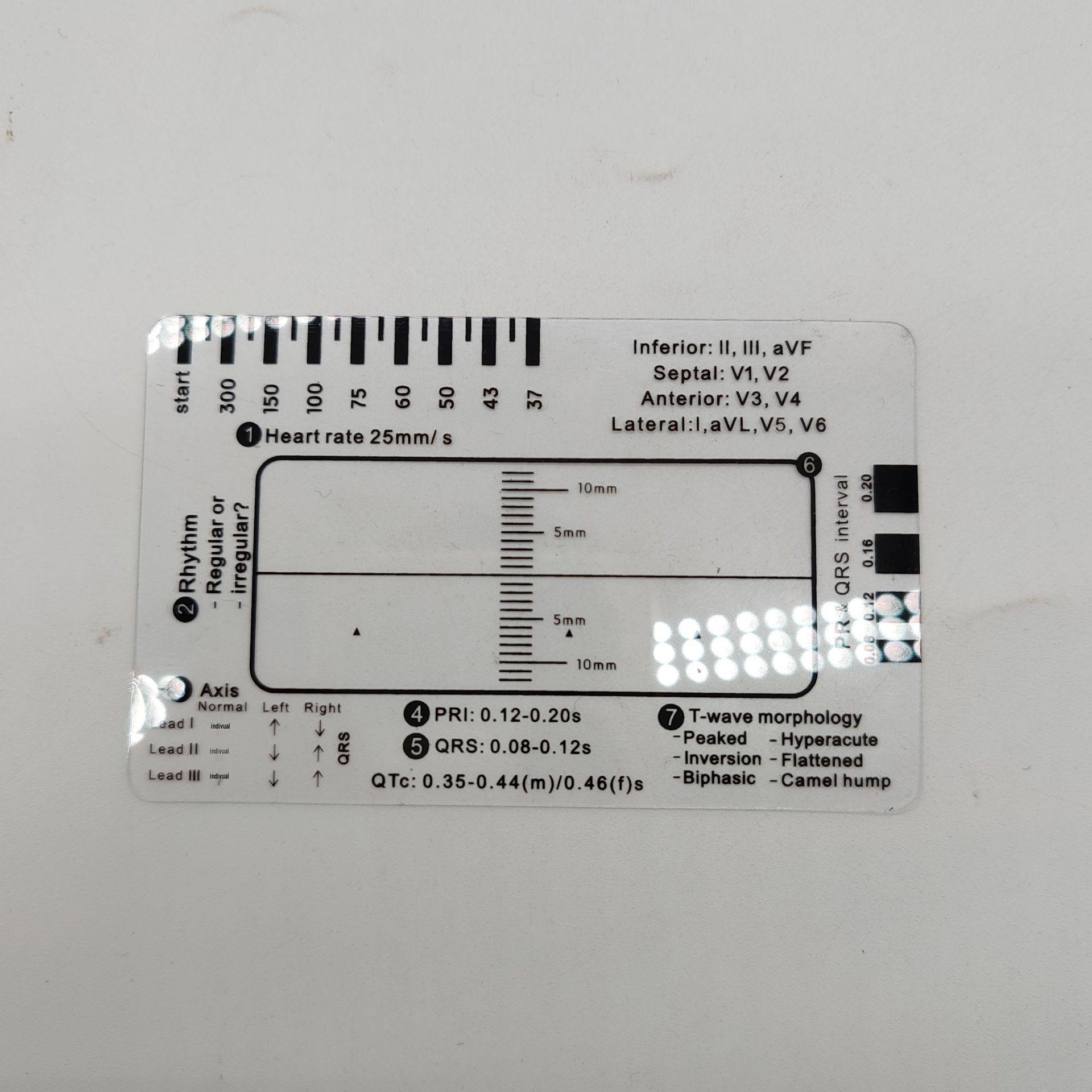 

7-Step ECG Interpretation Ruler: Transparent Caliper Tool