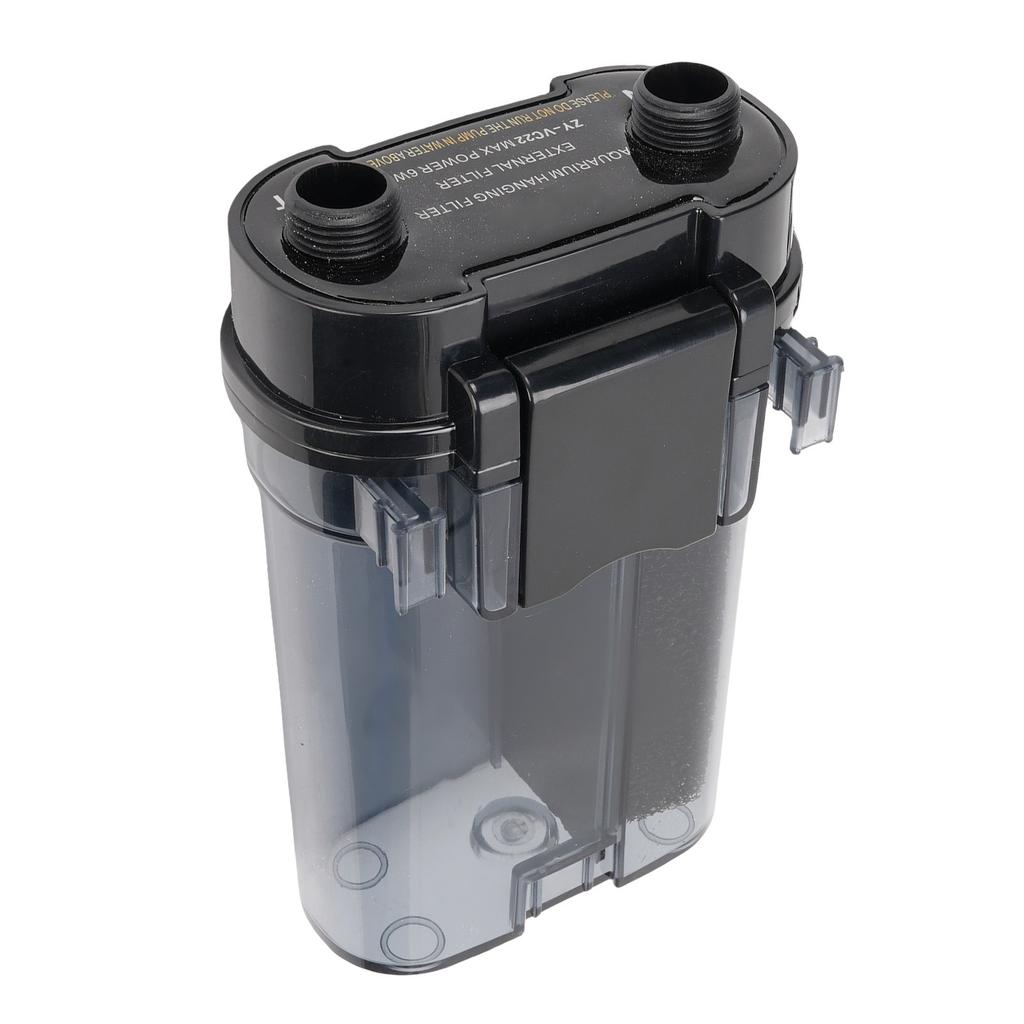 Fish Tank Filter External Hanging Bucket Low Water Level Filter for Aquarium Tanks Fish Ponds 450L H 6W US Plug 110V