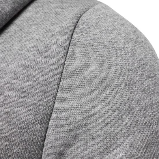 Hooded Long Sleeve Male Jacket Autumn Winter Windproof Solid Color Pockets Cardigan Jacket