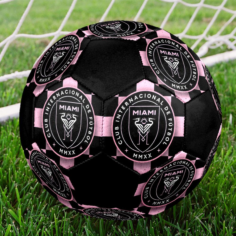 1pc Inter Miami CF Soccer Ball Size 5 Indoor Soccer Ball Fashion Colorful Backyard Game - Great For Sports Fans Gift HE26