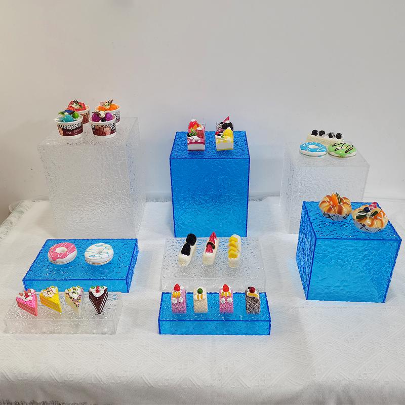 Acrylic Ripple Dessert Display Stand for Weddings and Buffets