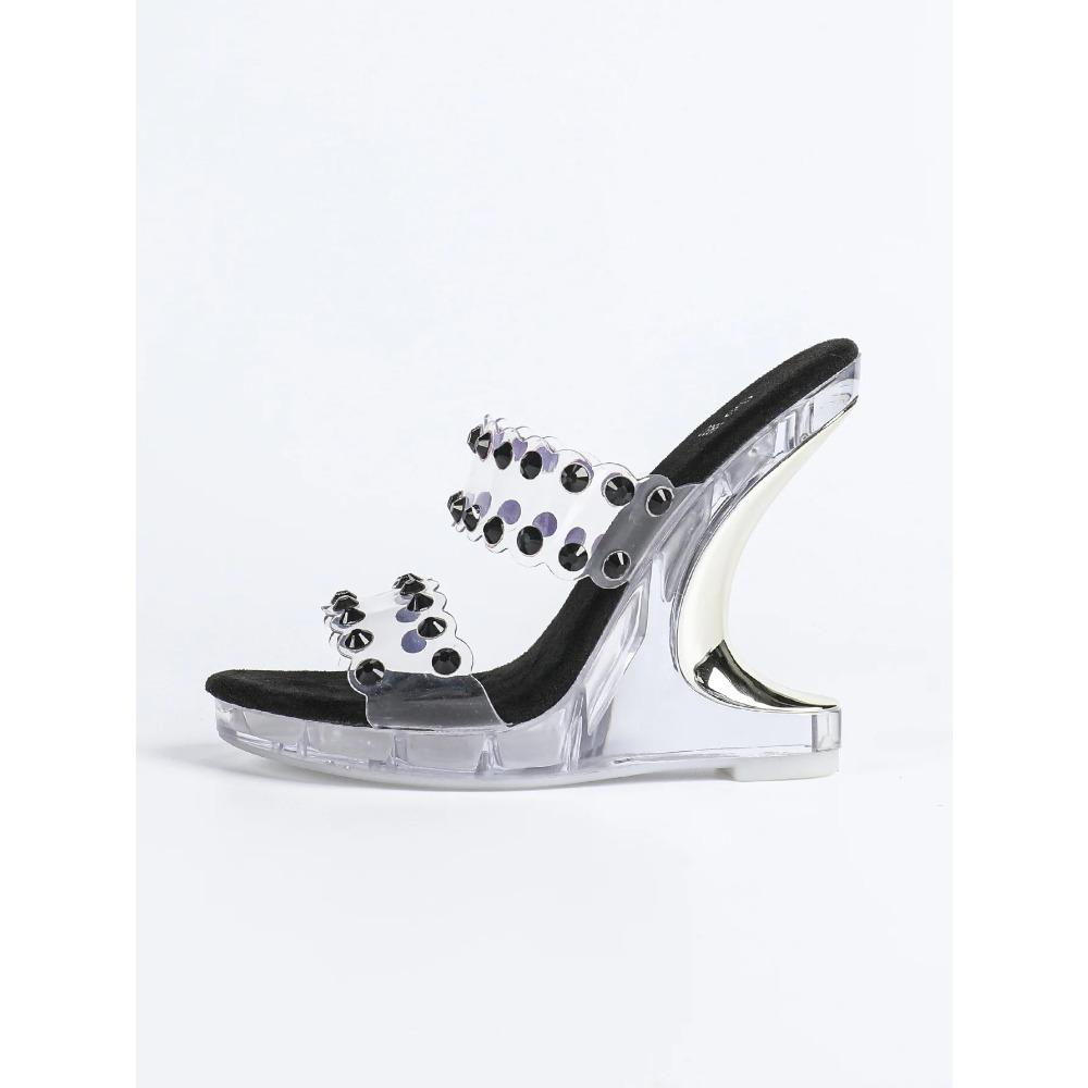 Special-shaped Wedge Heel Nightclub High Heels Trendy Car Model Women's Shoes Catwalk Pole Dance Shoes Crystal Sole LFD-9930-3