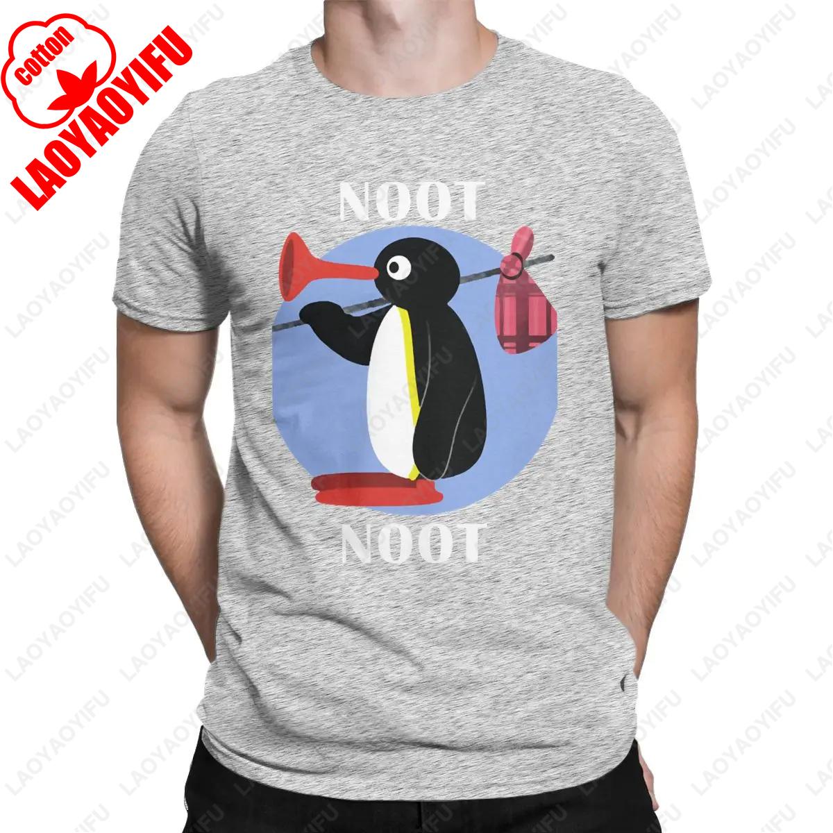 

Noot Noot Pingu Tshirt Men Women Cotton Vintage TShirts Round Neck Penguin Tee Shirt Harajuku Clothes Classic Printed Tshirt L