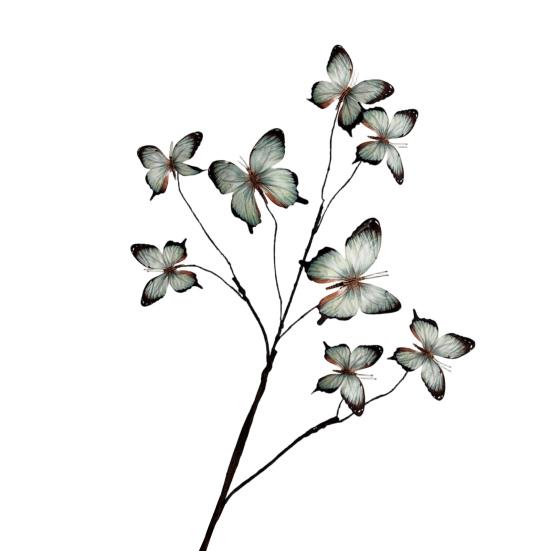 Butterfly Flower Branches Decor Handcrafted Silk Flower Arrangement