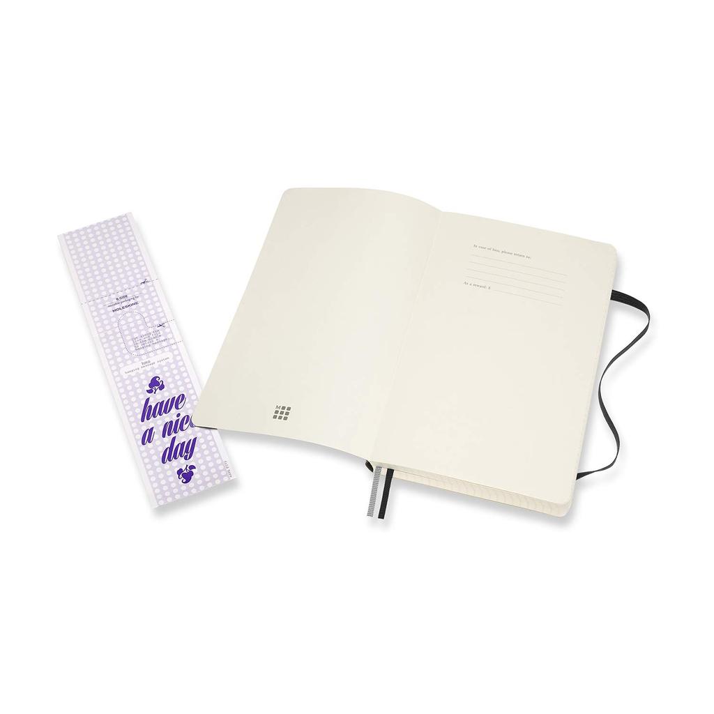 Moleskine Classic Expanded Notebook (400 pages), Softcover, Grid, Large Size (13cm x 21cm), Black, QP617EXP