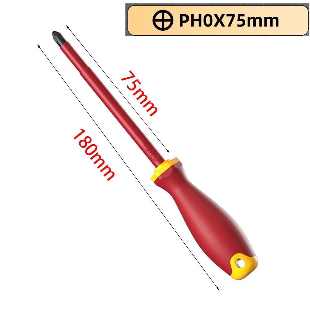 Insulated Driver 1000V Screwdriver Magnetic Tip TPR+PP Ergonomic Grip
