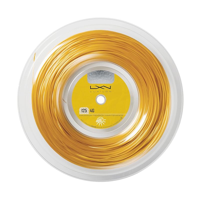 LUXILON Tennis String, 4G, 125g (200m Reel), Gold, WRZ990141