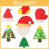 Weihnachten Pop It Silikonspielzeug in Übergröße zum Stressabbau mit entzückenden Weihnachtsmann- und Weihnachtsbaumdesigns