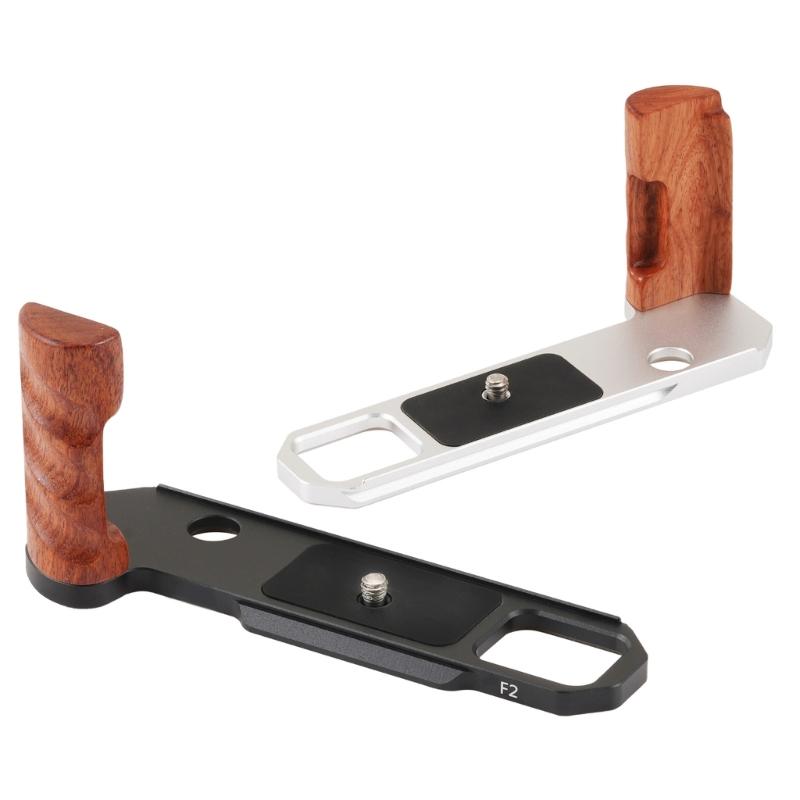 Camera L Plate Bracket with Wood Hand Grip for F2 Vlog Digital Camera Photography Studio Use