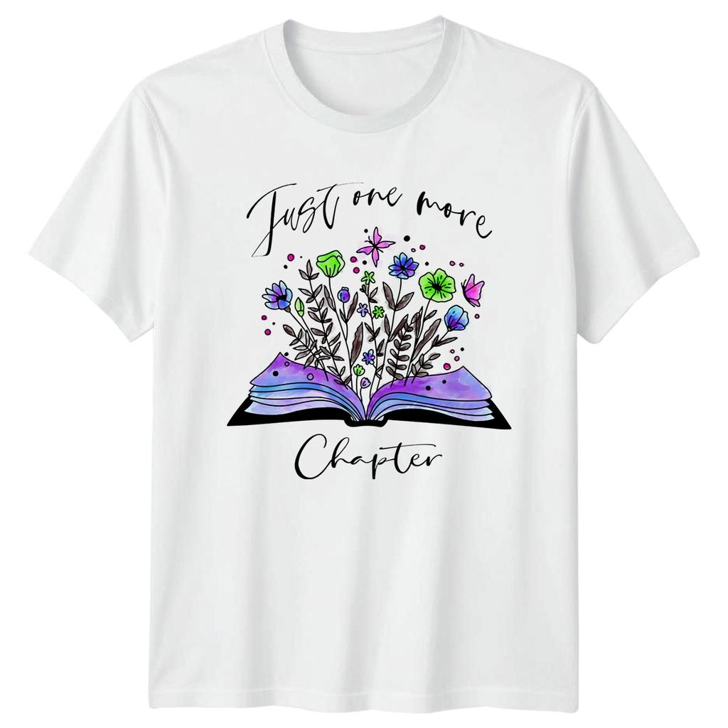 Just One More Chapter Unisexs TShirt Bookworm Reading Birthday Gift For Her