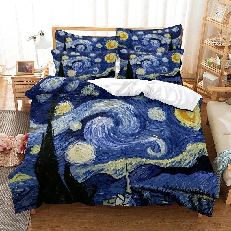 Almond Blossom By Van Gogh Duvet Cover Set Floral Flower Bedding Set For Girl Nordic Comforter Cover Queen King Size Bedding Set