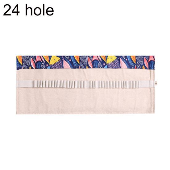 12/24/36 Holes Girl Pen Boy Pen Case Roll Bag Plátno Stacionární