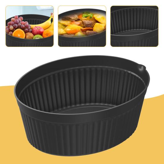 Komfyrforing Praktisk Gjenbrukt Ensfarget 7QT 8QT Slow Compartment Pan Kjøkkentilbehør