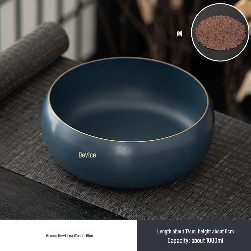 High-Grade Brass Tea Wash Basin for Home or Office - Chinese Retro Style Water Container