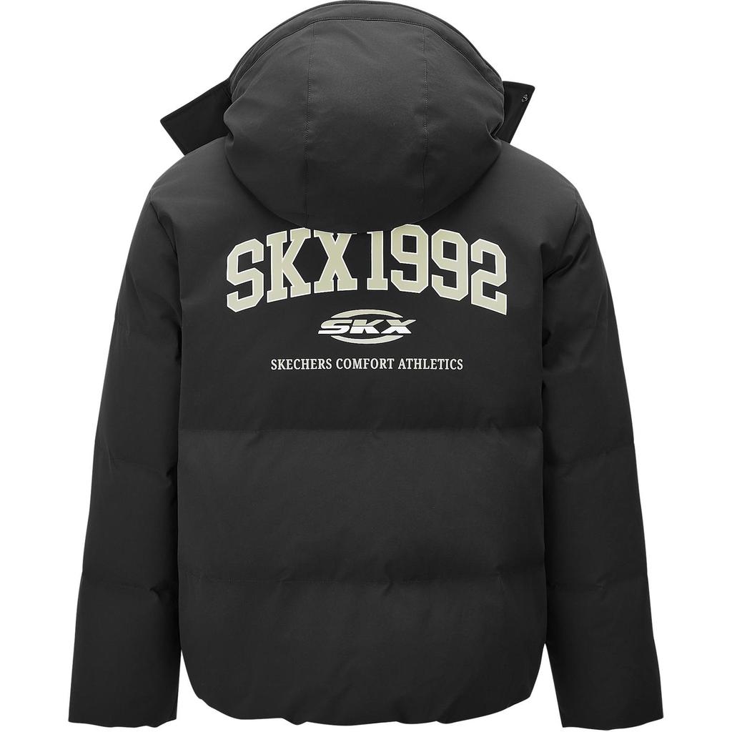 Skechers Klassieke Sportserie Losse Comfortabele Donsjas Unisex Bovenkleding Koolzwart P424U042-0018