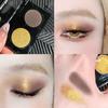 Noble Gas Golden Brown Small Smoke ~ Two-Color Eye Shadow Plate Black Golden Brown Pearl Shiny Crystal Eye Shadow Plate 2025 New Arrival