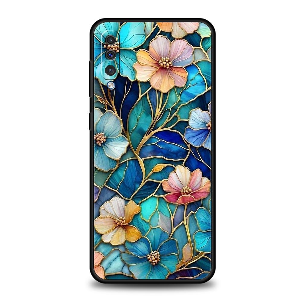 

Чехол для телефона Samsung A56 A36 A26 A24 A12 A14 A16 A50 A70 A20E A22 A40 A34 A54 A42 A52 5G A04s A06 Крышка Цветок мрамор Геометрия Galaxy A14 5G