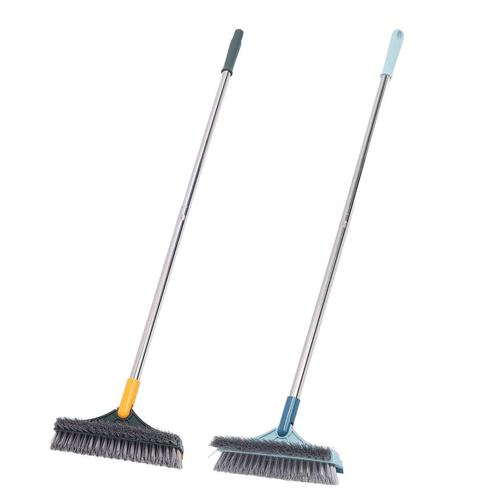 3 In 1 Floor Scrub Brush 180 Degree Rotatable Head Long Handle Floor Scraper Grout Cleaner for Home