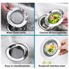 1/2Pcs Kitchen Sink Filter Stainless Steel Mesh Drain Stopper Sewer Mesh Strainers Bathroom Sink Strainer Drain Hole Filter Trap