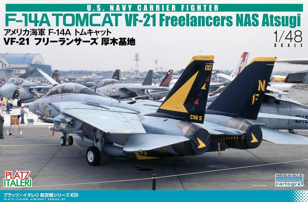 Platz/Italeri 1/48 scale US Navy F-14A Tomcat VF-21 Freelancers Atsugi Air Base Plastic Model TPA-30