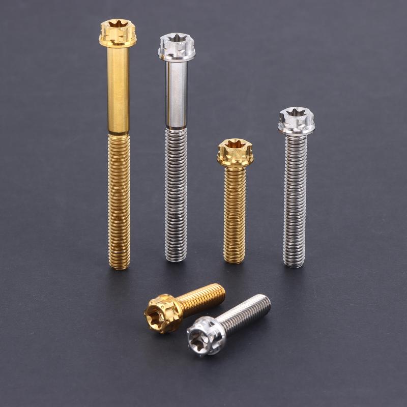 Versatile M6 Titanium Flanged Hexagon Head Bolts Suited for Bike Moto Car Projects