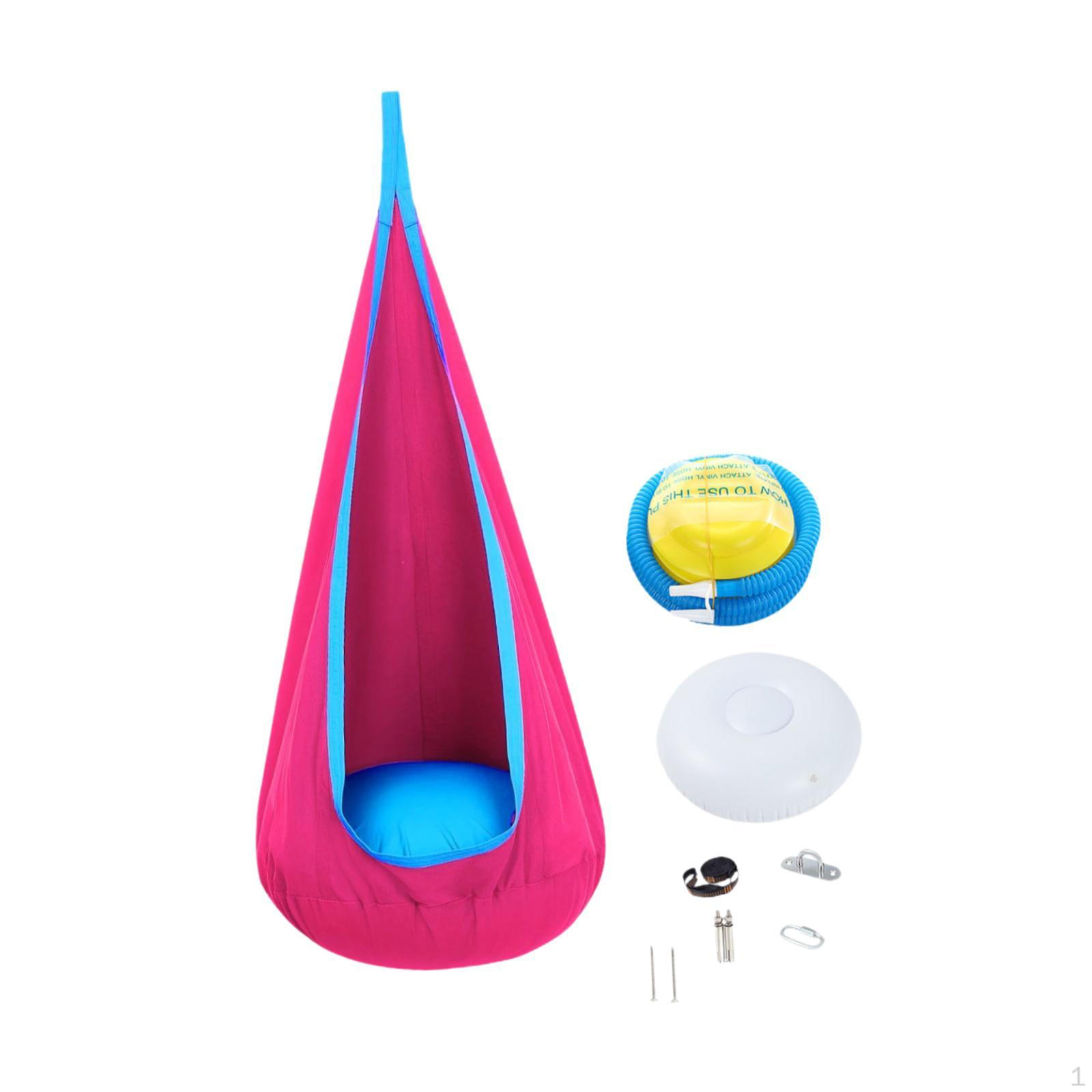 

Детское сиденье-качели, легко устанавливаемое подвесное кресло для дня рождения, двора, сада розовый