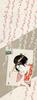 Yamamoto Jin Shoten Tenugui Gauze Hand Beauty and Flower Fan by Utamaro Ukiyo-e (Double Towel) - [5018]