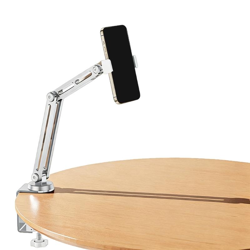 

Portable Aluminum Alloy Phone Stand Foldable Design 4 Axises Heights Adjustment and Rotating Base For 4 to 13inch Devices
