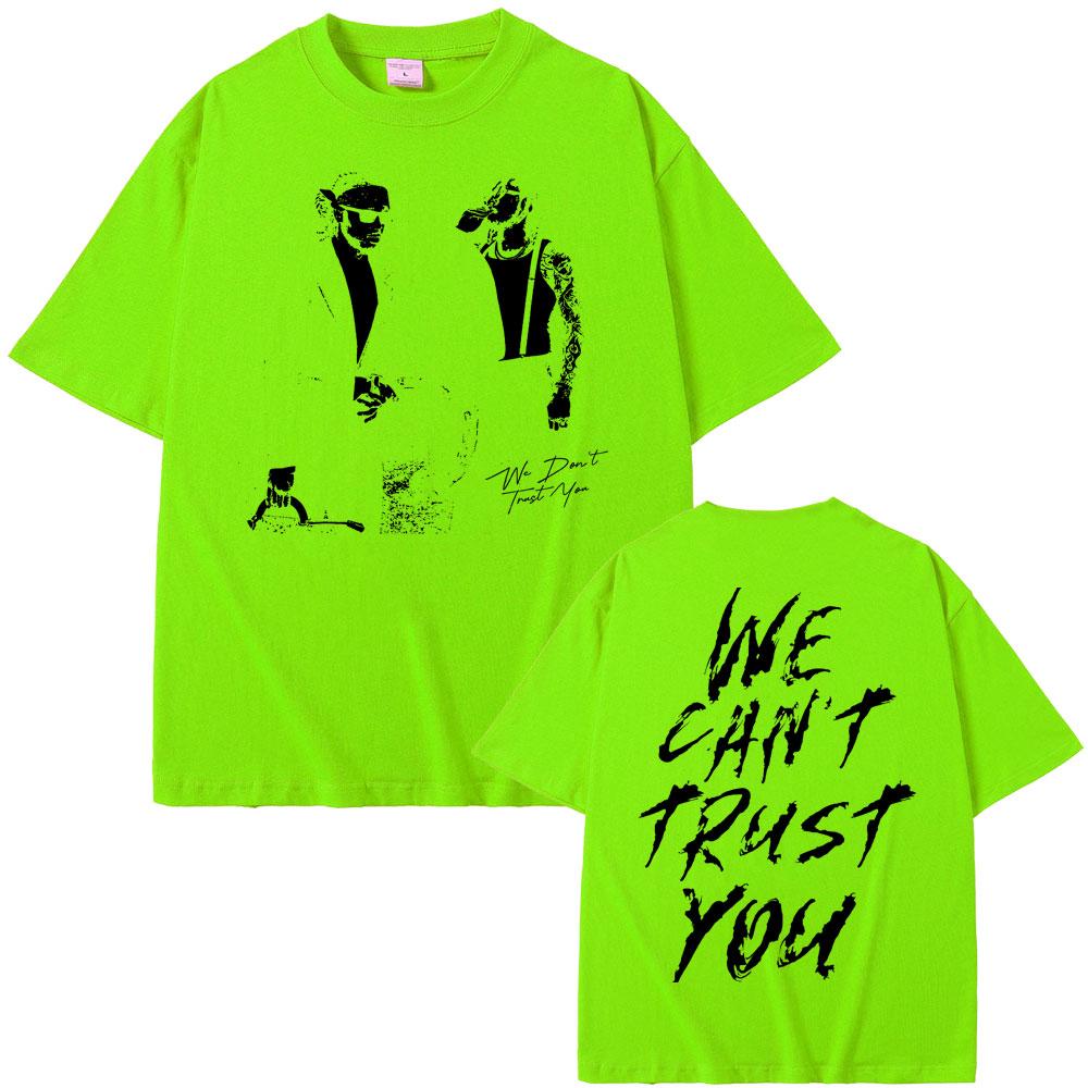 

Рэпер Future & Metro Boomin 2024 Новый хип-хоп альбом We Don t Trust You Графическая футболка для мужчин и женщин Повседневные футболки с круглым воротником большого размера 4XL