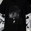 Seltenes Malcolm X Slick Profil T-Shirt Schwarze Führer Geschichtsmonat Besessen Melanin Lässig Streetwear Vintage Gewaschen Mann